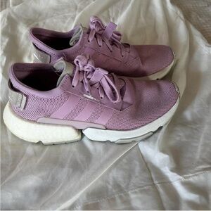 Purple adidas shoes